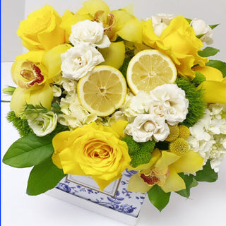 MBLOOMS – BLUE FLORAL | Amalfi Inspiration with lemons